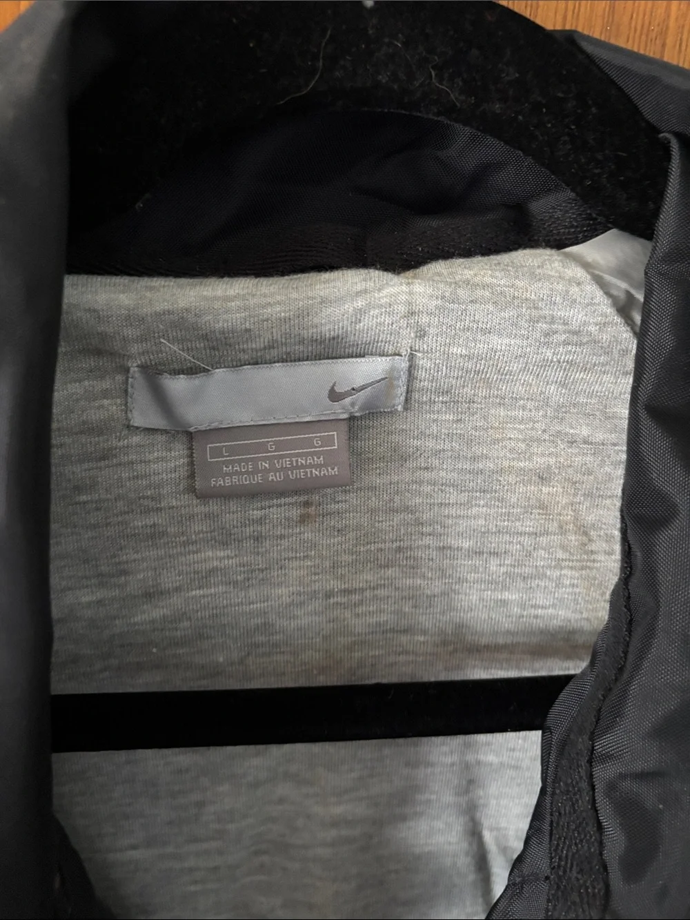 Nike Black Lightweight Coach Jacket with Red Logo